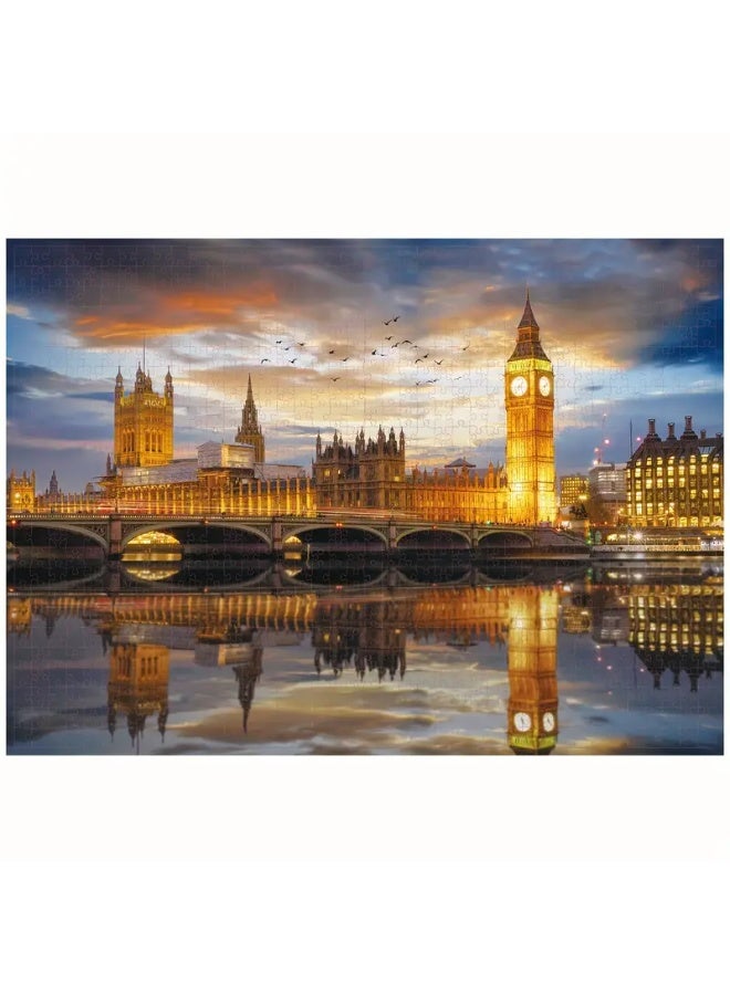 لغز كبير 1000 قطعة – مقاس 70×50 سم، لغز فني باللون الأبيض لتزيين المنزل والمقهى، يساعد على الاسترخاء وتنشيط العقل، مقاوم للماء والخدوش، هدية مثالية ل، رأس السنة، عيد الشكر، عيد الفصح ولمّ شمل العائلة - Image 2